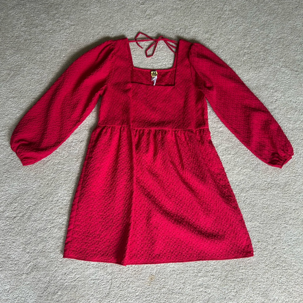 Anthropologie little red/pink dress
